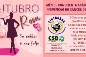 Sintronac promove palestras no mês da campanha contra o câncer de mama